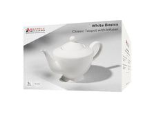 Load image into Gallery viewer, Maxwell &amp; Williams White Basics Classic Teapot with Infuser - Gift Boxed