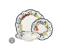 Load image into Gallery viewer, Casa Domani Frutta Scallop Rim Dinner Set - 12 Piece Gift Boxed