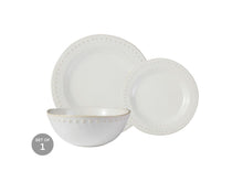 Load image into Gallery viewer, Casa Domani Punto Rim Dinner Set - 12 Piece Gift Boxed