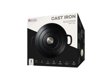 Load image into Gallery viewer, Maxwell &amp; Williams Cast Iron Round Casserole Black 28cm / 6.2L Gift Boxed