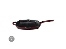 Load image into Gallery viewer, Maxwell &amp; Williams Cast Iron Grill pan Merlot 26cm - Gift Boxed
