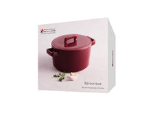 Load image into Gallery viewer, Maxwell &amp; Williams Epicurious Round Casserole 1.3L/17x8cm Gift Boxed - Bordeaux