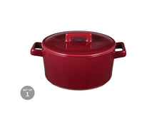 Load image into Gallery viewer, Maxwell &amp; Williams Epicurious Round Casserole 1.3L/17x8cm Gift Boxed - Bordeaux