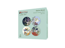 Load image into Gallery viewer, Maxwell &amp; Williams Eloise Short Native Grace Ceramic Coaster 10cm Set of 4 Assorted Gift Boxed