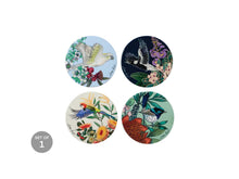 Load image into Gallery viewer, Maxwell &amp; Williams Eloise Short Native Grace Ceramic Coaster 10cm Set of 4 Assorted Gift Boxed