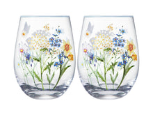 Load image into Gallery viewer, Maxwell &amp; Williams Fluttering Meadow Stemless Glass 550ML Set of 2 Gift Boxed