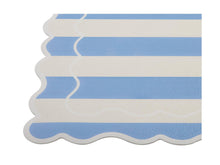 Load image into Gallery viewer, Casa Domani Banda Stripes Scallop Placemat 45x30cm Blue