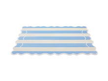 Load image into Gallery viewer, Casa Domani Banda Stripes Scallop Placemat 45x30cm Blue
