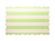 Load image into Gallery viewer, Casa Domani Banda Stripes Scallop Placemat 45x30cm Mint