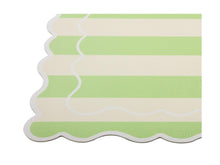 Load image into Gallery viewer, Casa Domani Banda Stripes Scallop Placemat 45x30cm Mint