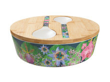 Load image into Gallery viewer, Maxwell &amp; Williams Tropical Twilight Melamine Bowl with Lid and Salad Servers - 25x9cm