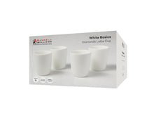 Load image into Gallery viewer, Maxwell &amp; Williams White Basics Diamonds Latte Cup 250ML Set of 4 Gift Boxed