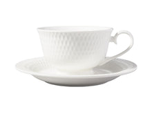 Load image into Gallery viewer, Maxwell &amp; Williams White Basics Diamonds Footed Cup &amp; Saucer 200ML