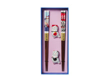Load image into Gallery viewer, Tokyo Design Chopstick Neko Cat Chopsticks with Rest 4 Piece Gift Boxed Assorted