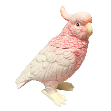 Brigitte Ceramic Parrot Box Pink White
