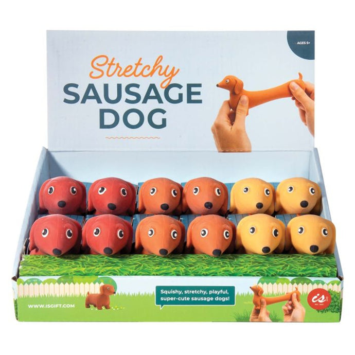 IsGift Stretchy Sausage Dog - Assorted Stress Toy
