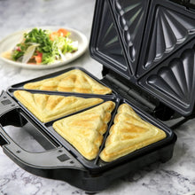 Load image into Gallery viewer, Healthy Choice Sandwich Press with 3 Interchangeable Plates - Toasties &amp; Waffles