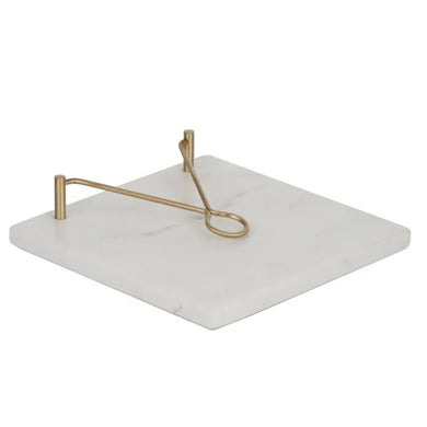 Coast to Coast Mira Napkin Holder 20cm - Marble/Brass White