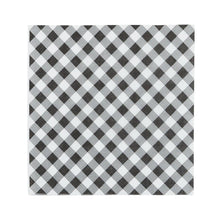 Load image into Gallery viewer, Coast to Coast Gingham 3 Ply 33cm Napkin Black/White - 20 Pack