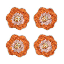 Load image into Gallery viewer, Coast to Coast Flora Beaded Coasters 10cm - Set of 4