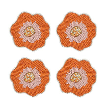 Load image into Gallery viewer, Coast to Coast Flora Beaded Coasters 10cm - Set of 4