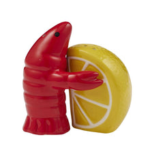 Load image into Gallery viewer, Coast to Coast Prawn &amp; Lemon 2 Piece Ceramic Salt &amp; Pepper 8.5x8.5cm