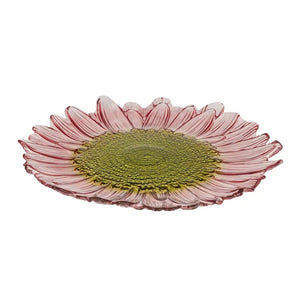 Coast to Coast Phoebe Glass Plate 35cm - Pink/Olive