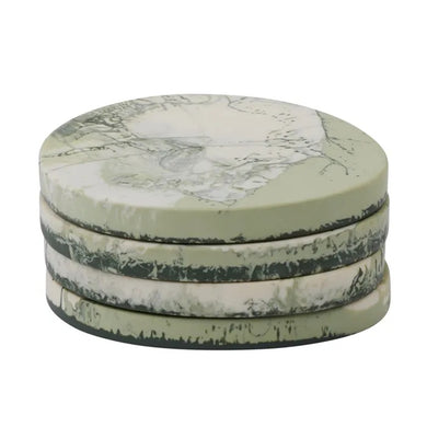 Assemble Wesley Set of 4 Resin Coasters 10.5cm - Sage