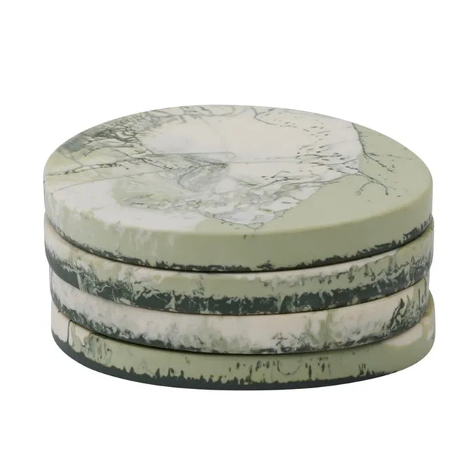 Assemble Wesley Set of 4 Resin Coasters 10.5cm - Sage