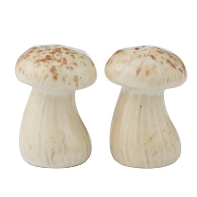 Coast to Coast Funghi 2 Piece Ceramic Salt & Pepper Set - 5.5X8cm Natural