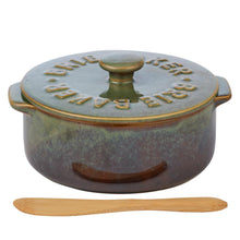 Load image into Gallery viewer, Coast to Coast Loire Cer Brie Baker 13.5x16x7.5cm - Olive (With Spatula)