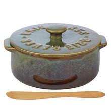 Load image into Gallery viewer, Coast to Coast Loire Cer Brie Baker 13.5x16x7.5cm - Olive (With Spatula)