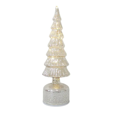 Coast to Coast Tree Glass LED 9x32cm - Shiny Silver