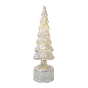 Coast to Coast Tree Glass LED 9x32cm - Shiny Silver