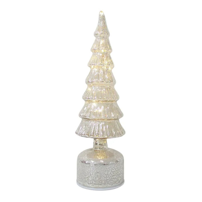 Coast to Coast Tree Glass LED 9x32cm - Shiny Silver