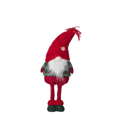 Coast to Coast Standing Gnome Fabric 18x9x40cm - Green/Red