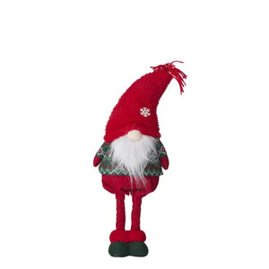Coast to Coast Standing Gnome Fabric 18x9x40cm - Green/Red