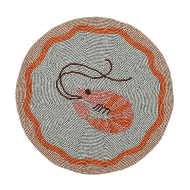 Coast to Coast G'day Beaded Placemat Coral - 35cm