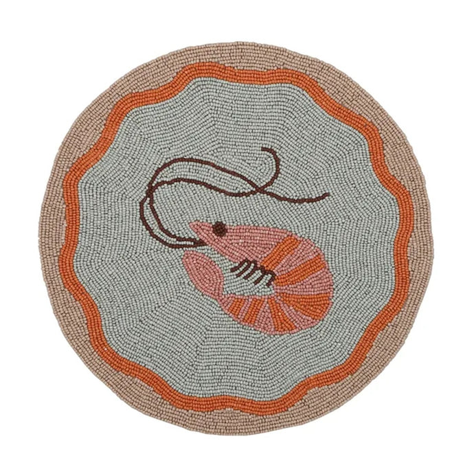 Coast to Coast G'day Beaded Placemat Coral - 35cm