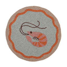 Load image into Gallery viewer, Coast to Coast G'day Beaded Placemat Coral - 35cm