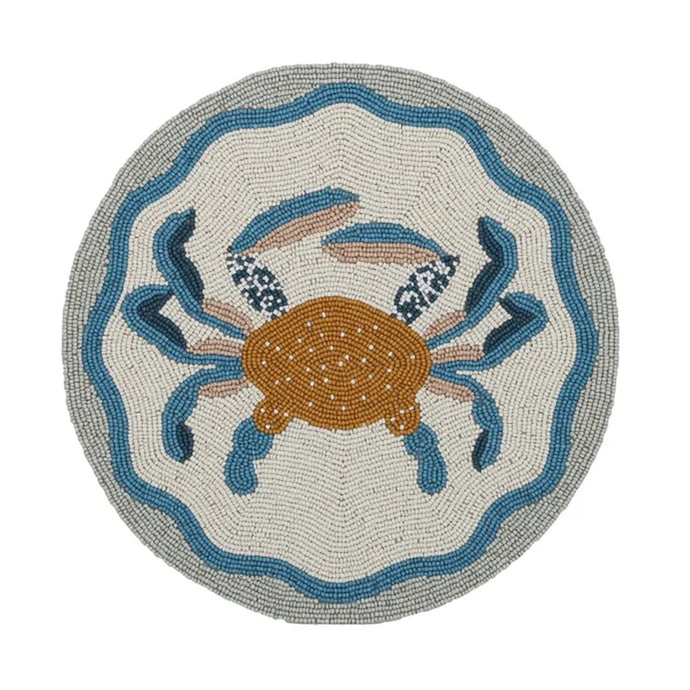 Coast to Coast Morag Beaded Placemat Blue - 35cm