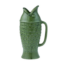 Load image into Gallery viewer, Coast to Coast - Fin Ceramic Jug 13.5x11x26cm - Olive