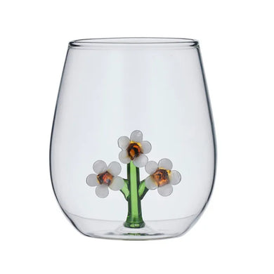 Coast to Coast Waxflower Glass Tumbler - 8.5x10cm