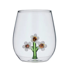 Coast to Coast Waxflower Glass Tumbler - 8.5x10cm