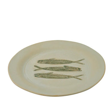 Coast to Coast Riva Round Ceramic Plate 27.5cm - Ivory/Green