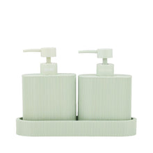 Load image into Gallery viewer, Coast to Coast Sid Resin Set of 2 Dispenser with Tray 24x19cm - Seafoam
