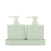 Load image into Gallery viewer, Coast to Coast Sid Resin Set of 2 Dispenser with Tray 24x19cm - Seafoam