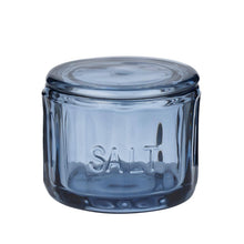 Load image into Gallery viewer, Coast to Coast Lia Glass Salt Jar 9.5x8cm - Denim