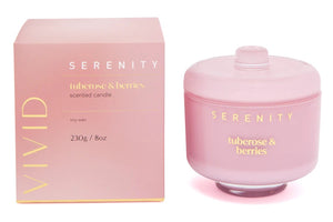 Serenity Vivid Candle 230g - Tuberose & Berries 