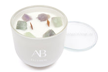 Load image into Gallery viewer, Aromabotanical Crystal Candle 340g - Fluorite - ZOES Kitchen